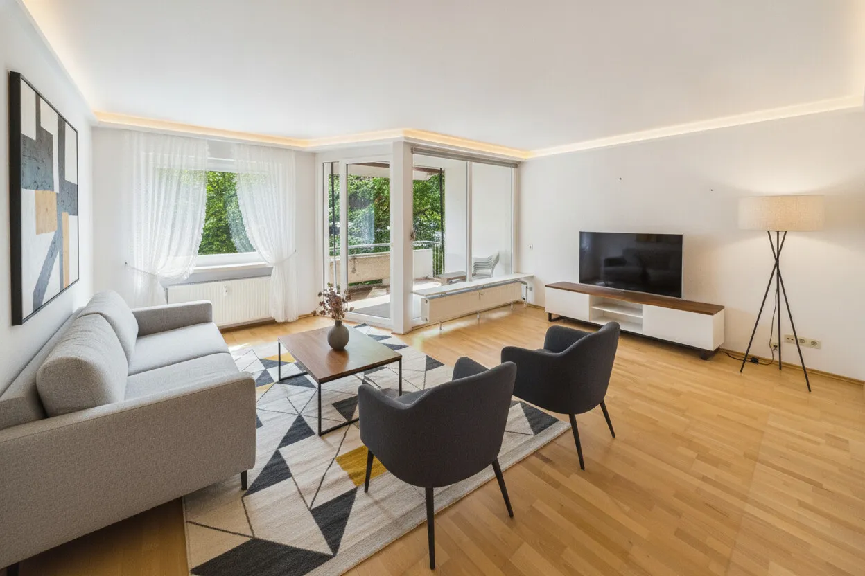 Wohnzimmer KI-generiert