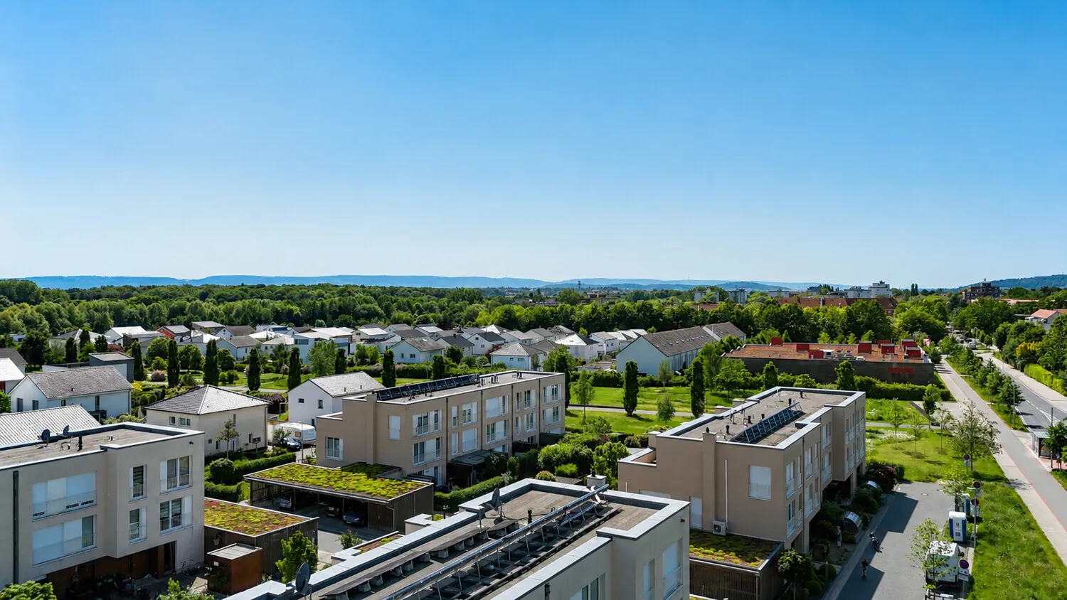 Ausblick über den Dächern zero:e park