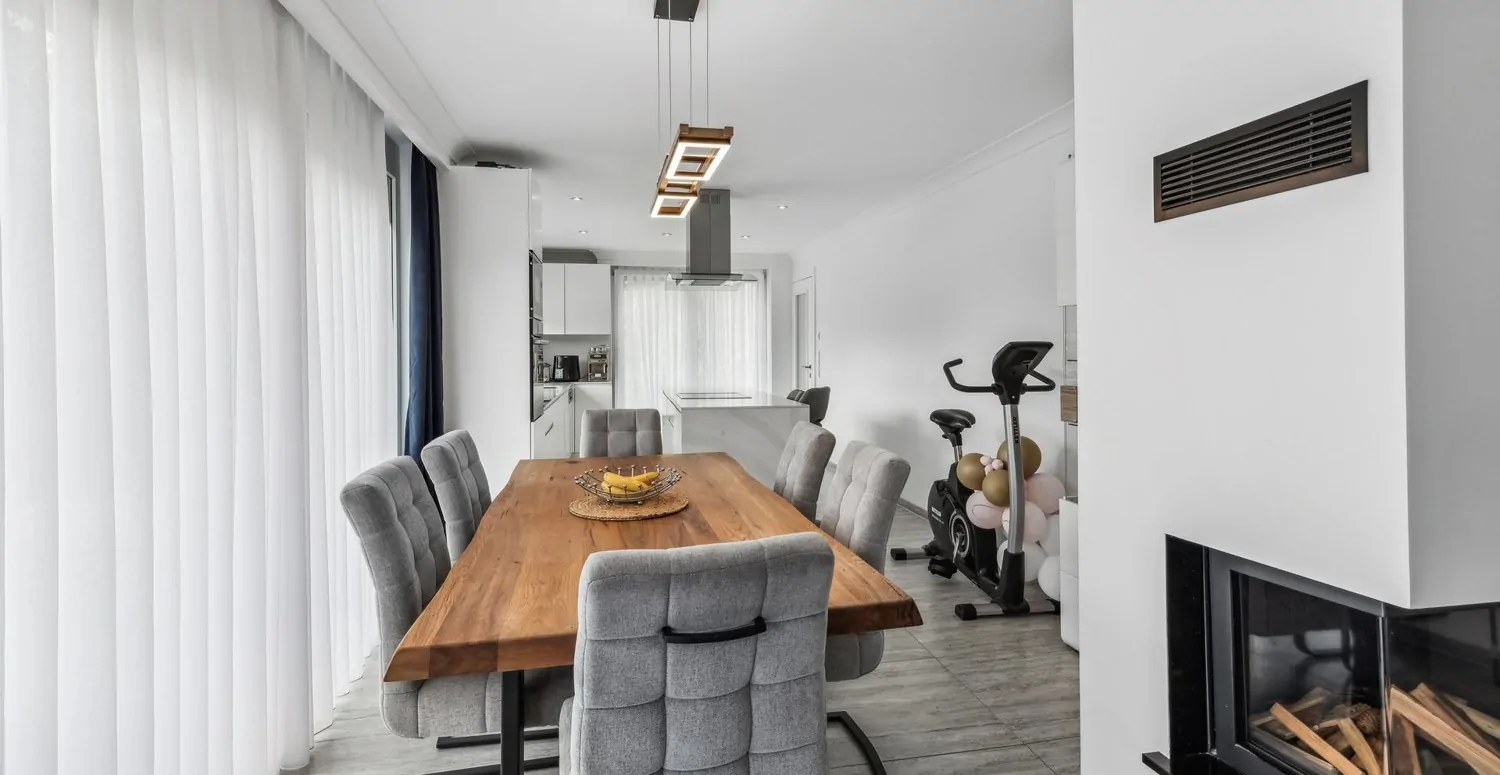 Essbereich EG und Kamin