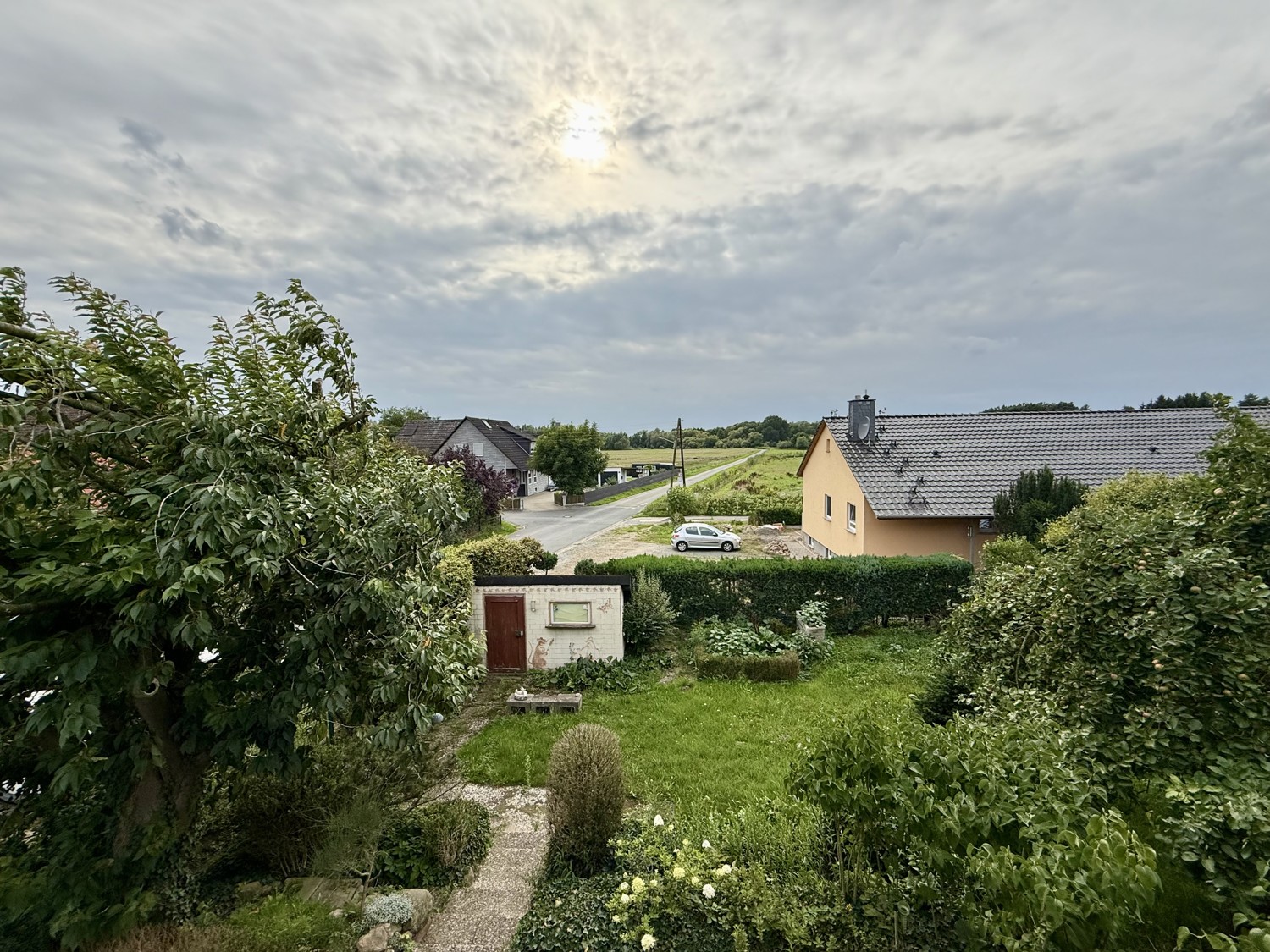 Ausblick aus dem Schlafzimmer im Obergeschoss