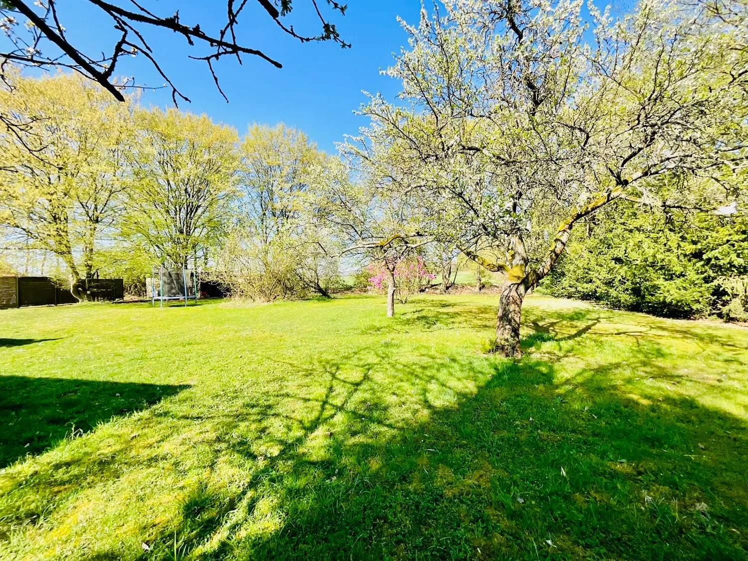 Beautiful sunny plot of land with a view of the landscape conservation area in Saarn