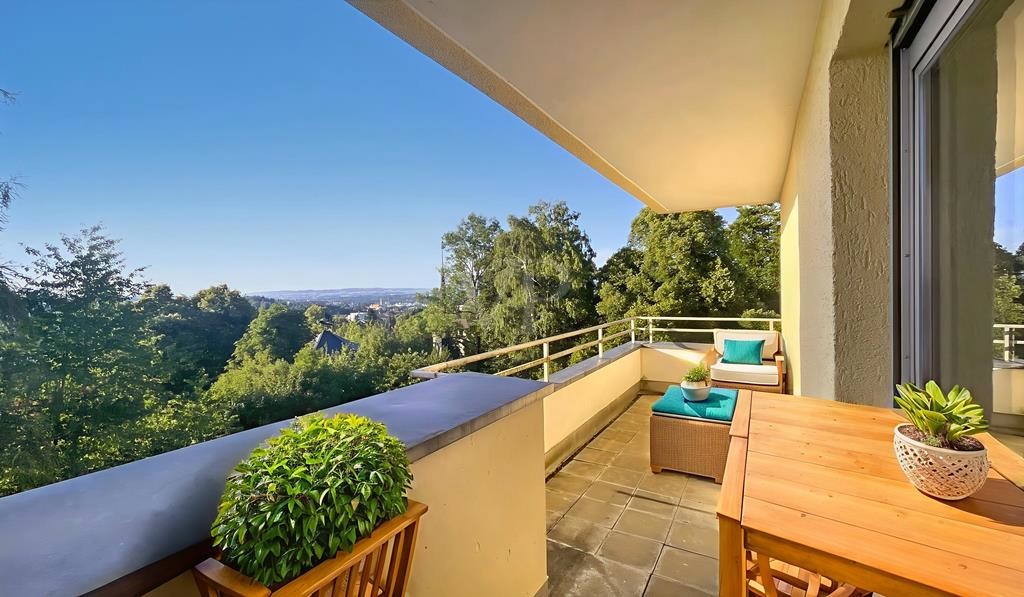 Balkon mit Blick über Kempten