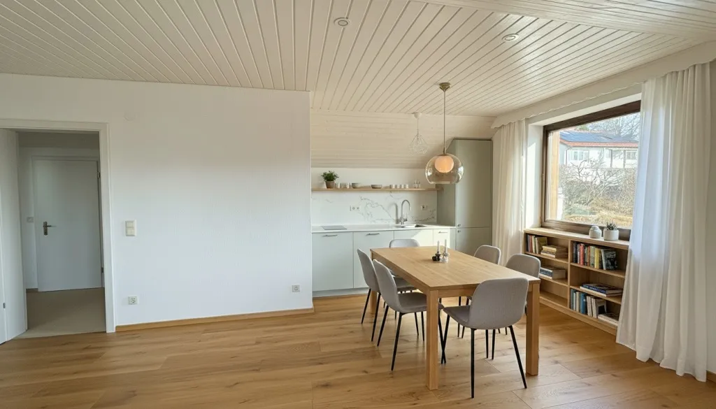 Dachgeschoss Raum 2 mit Anschlüssen für eine Küche