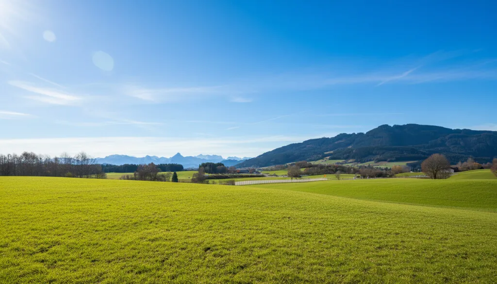 Weitblick auf dem Grundstück