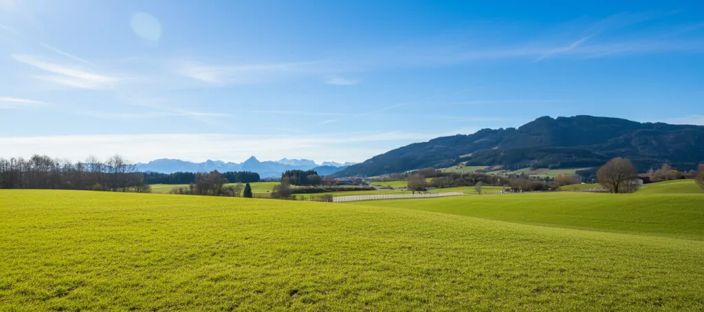 Weitblick auf dem Grundstück