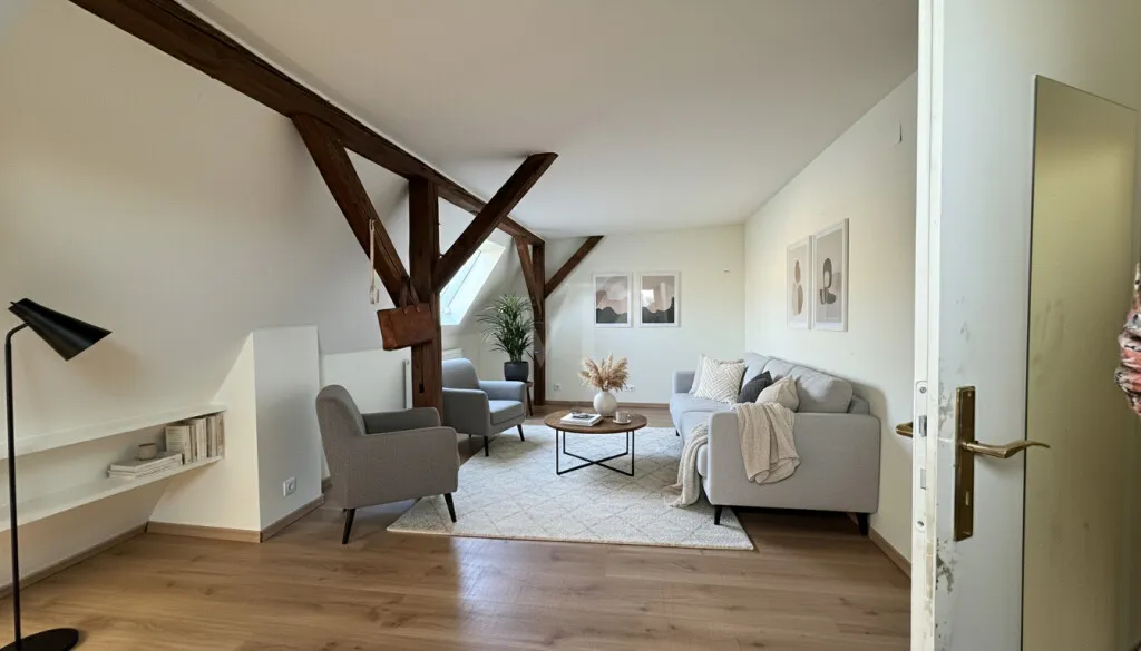 Wohnbereich im Giebel