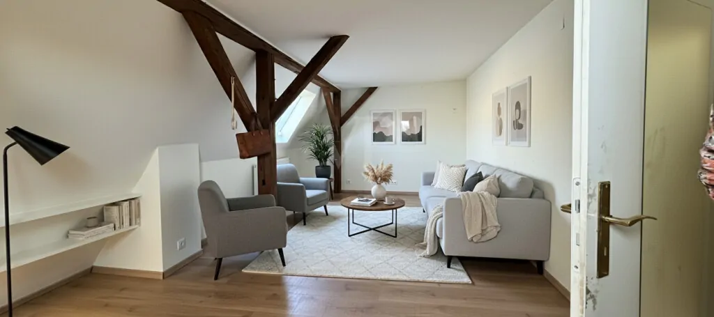 Wohnbereich im Giebel