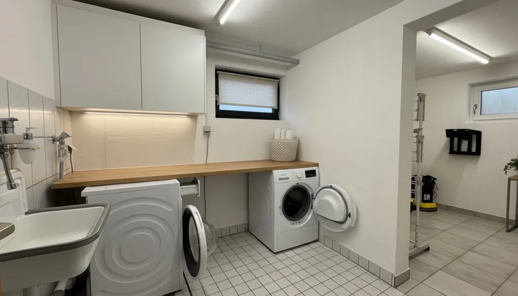 Hauswirtschaftsbereich und Raum1 im Untergeschoss