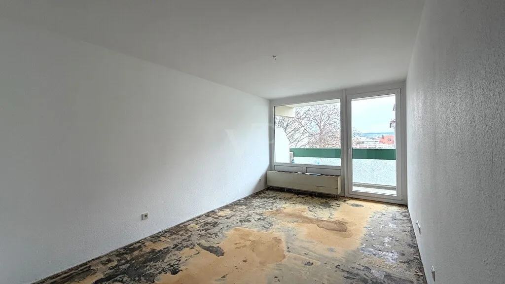 Appartement mit Blick zum Balkon
