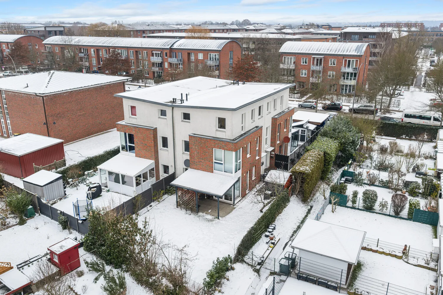 Ansicht Rückseite - re. "Eckreihenhaus"