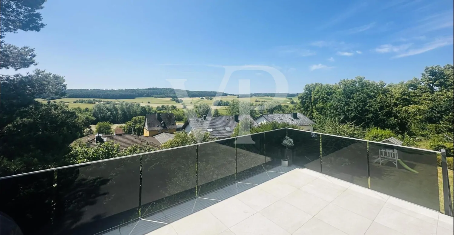 Blick von der Terrasse)