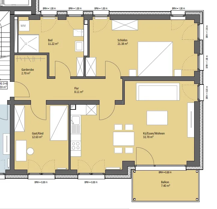 Quartier in den Schloßgärten. Traumhafte Wohnung in wunderschöner Aussichtslage 5 min. von Limburg.