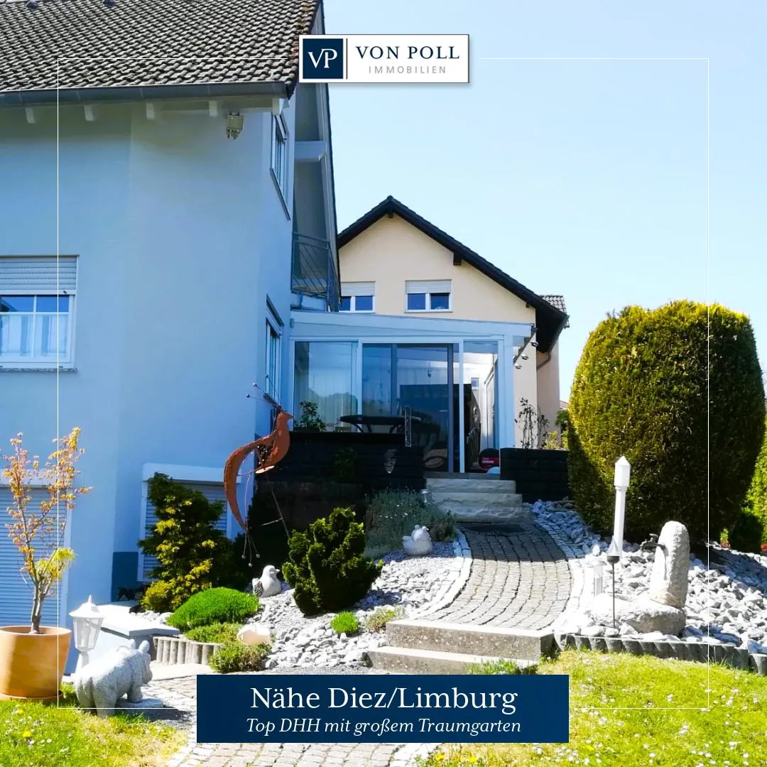 Top semi-detached house in a quiet location with a large dream garden - near Diez and Limburg