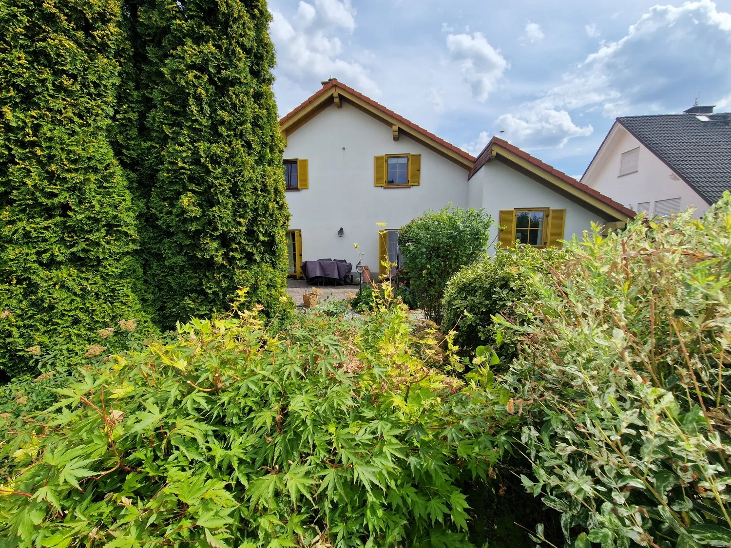 Niederselters. Großzügige Wohnung mit individueller Ausstattung und Traumgarten.