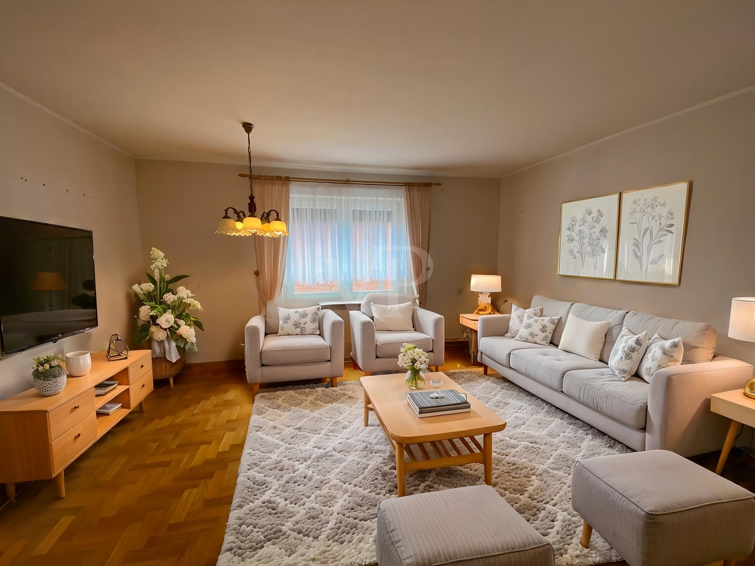 Möbilierungsbeispiel Wohnzimmer