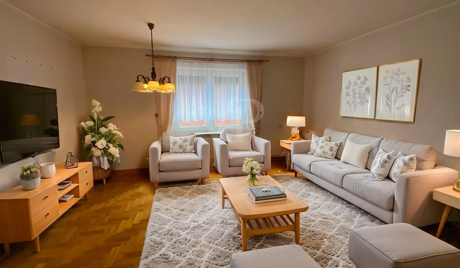 Möbilierungsbeispiel Wohnzimmer