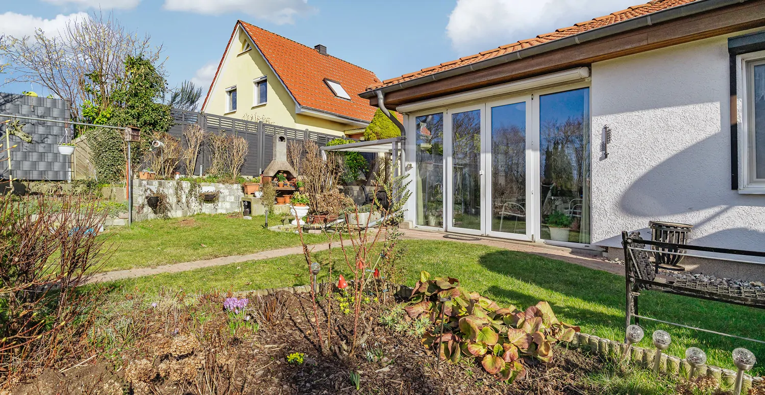 Blick auf Wintergarten