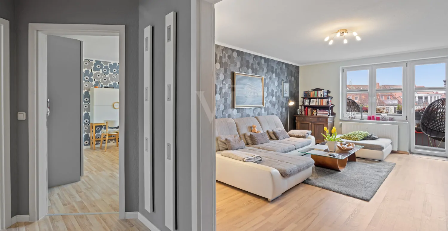 Blick ins Wohnzimmer