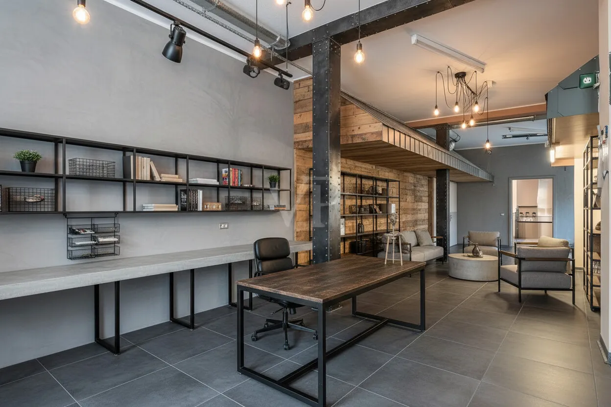 Möblierungsbeispiel Büro-/Praxis oder Ladenfläche