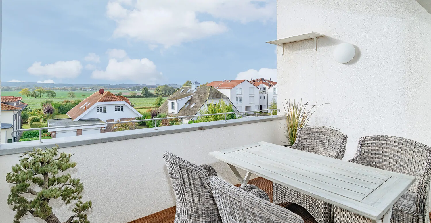 freier Blick vom Südbalkon