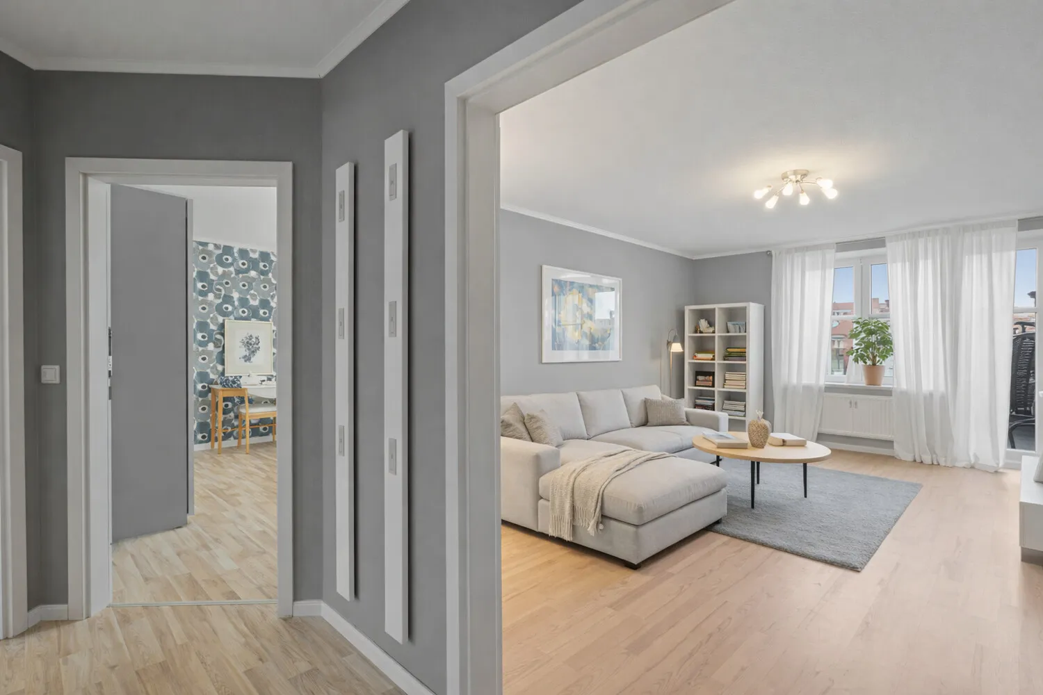 Blick ins Wohnzimmer