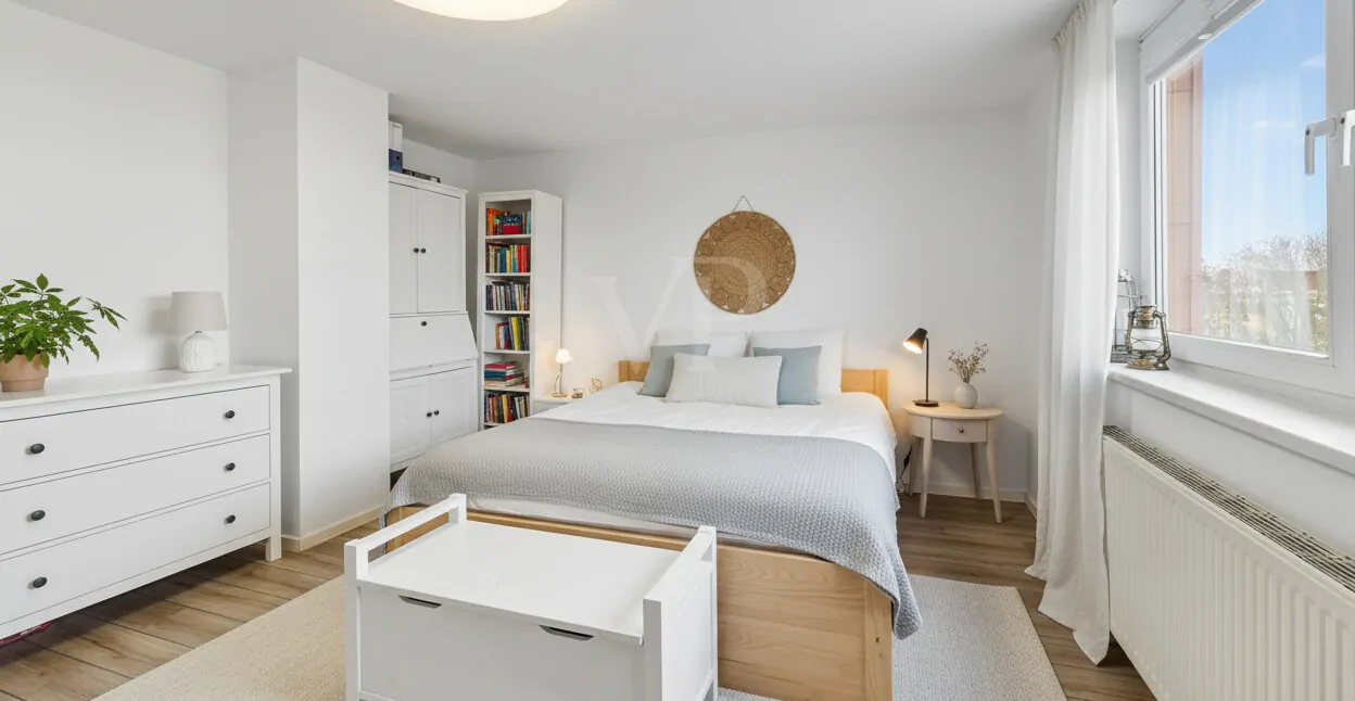 Möblierungsbeispiel Schlafzimmer