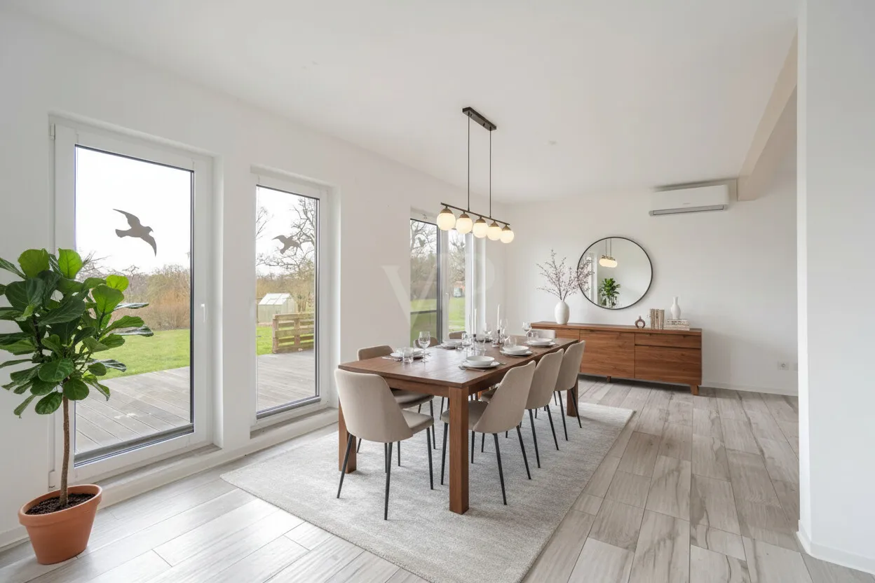 Wohn- und Essbereich mit Terrassenzugang