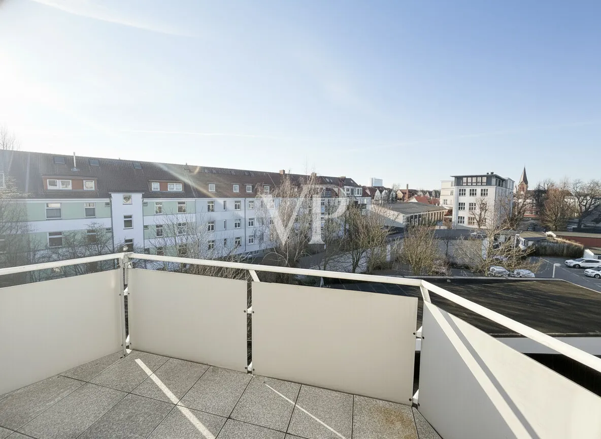 Blick vom Balkon
