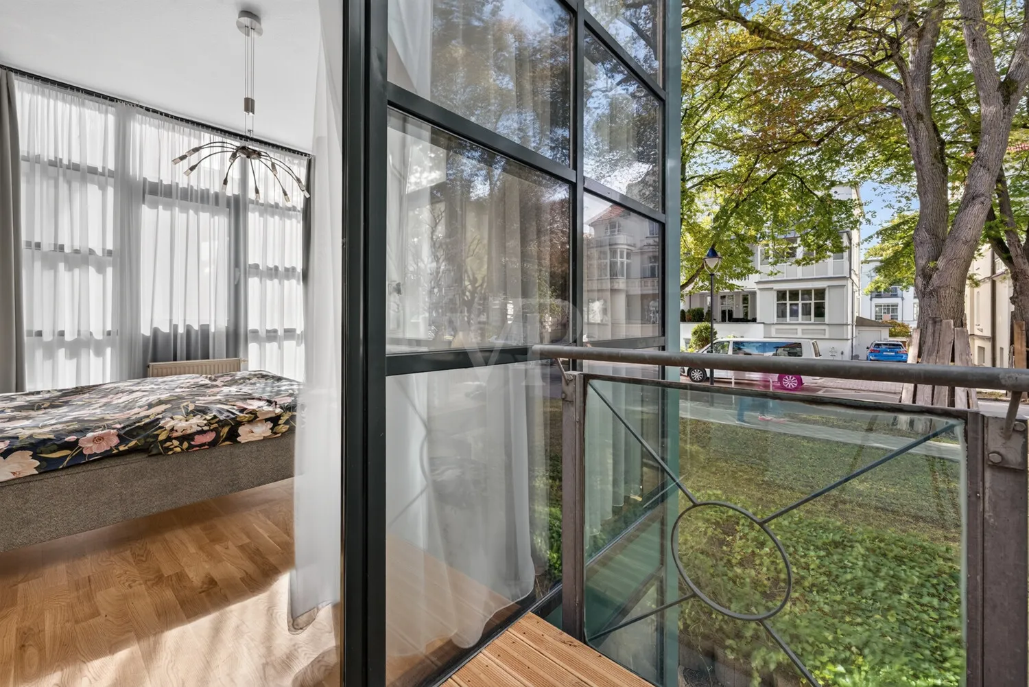Blick vom Balkon