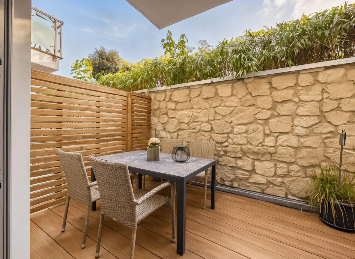 Südterrasse mit Vorschlag zum Boden