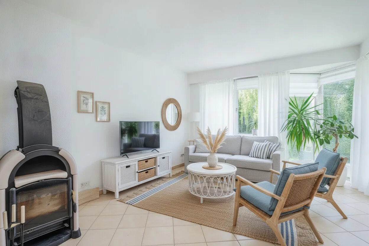 Wohnzimmer mit Kamin (WE1)