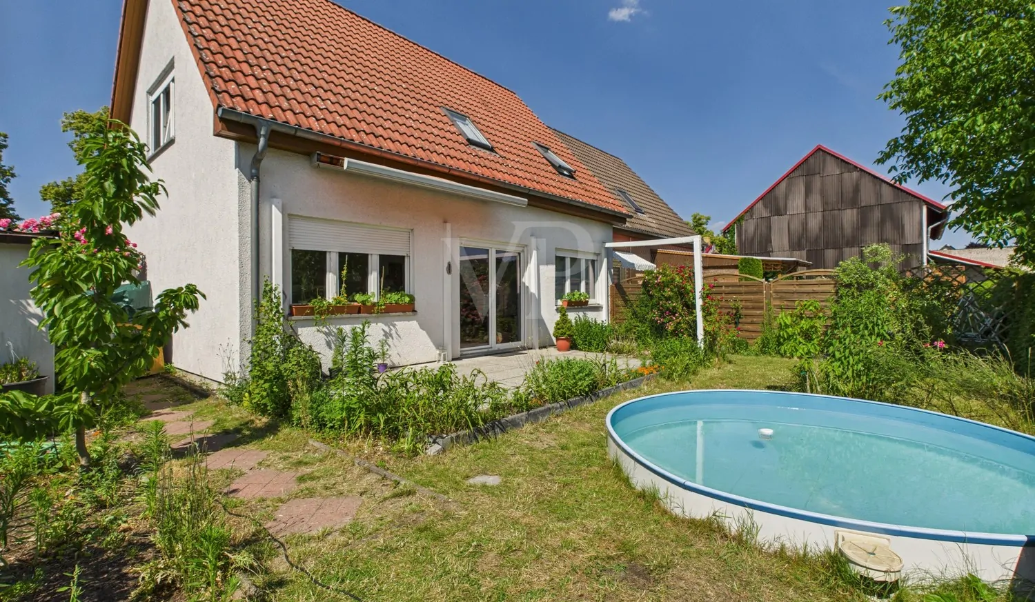 Rückansicht des Hauses