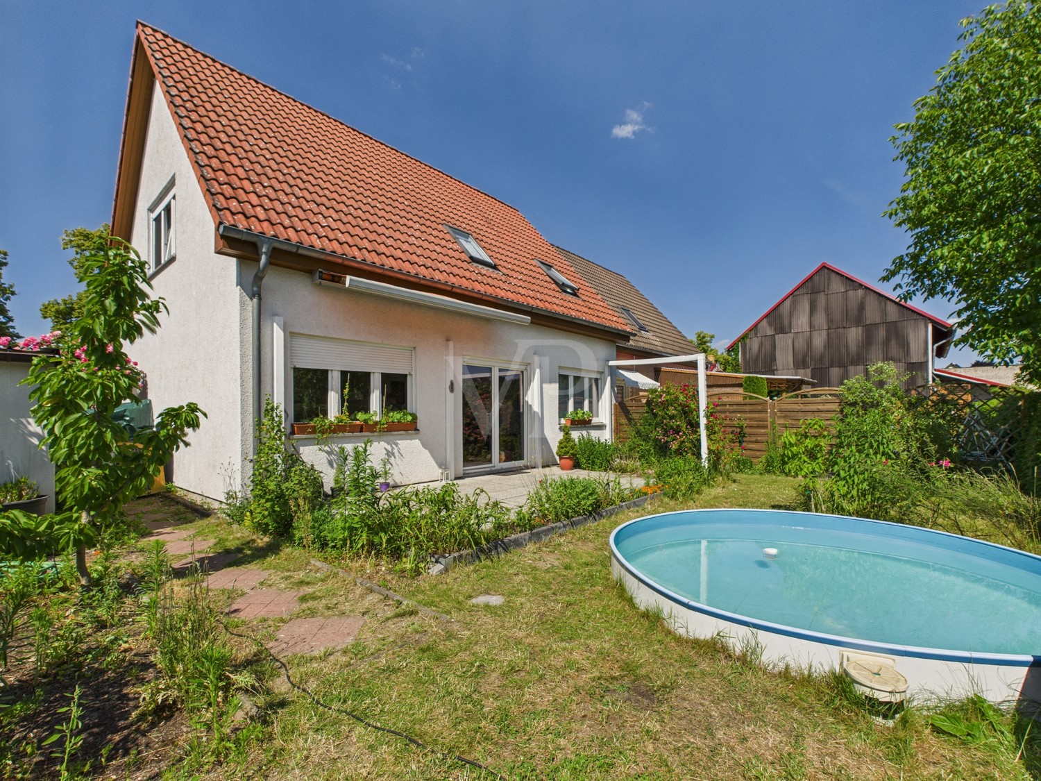 Rückansicht des Hauses
