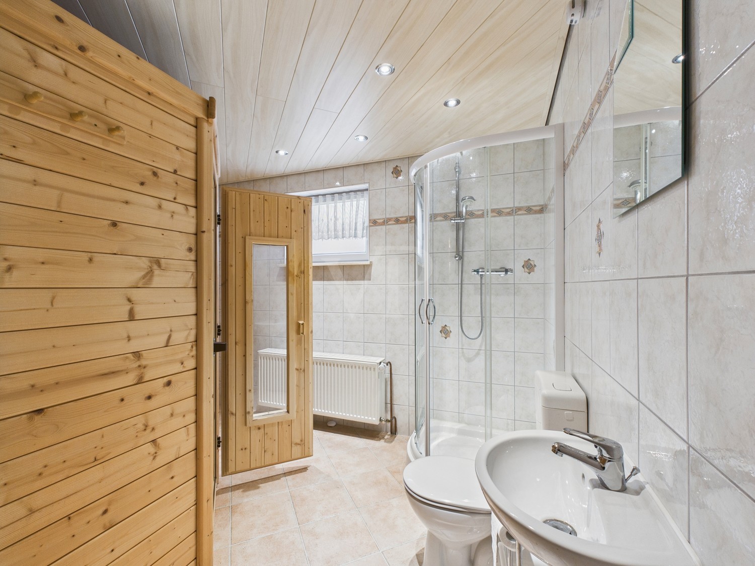 Kellerraum 3 mit Sauna, Dusche und WC