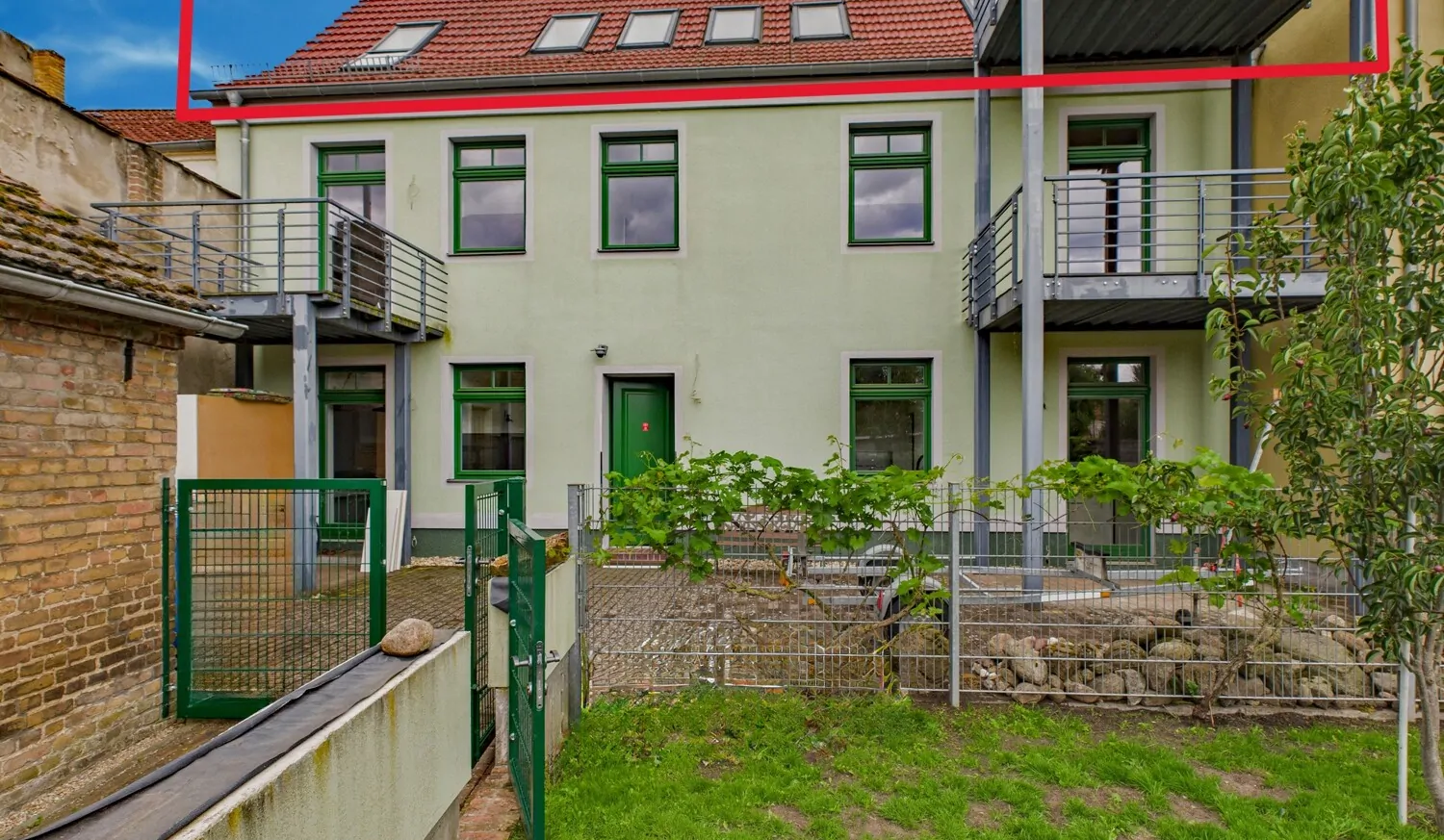 Gartenansicht Hinterhof