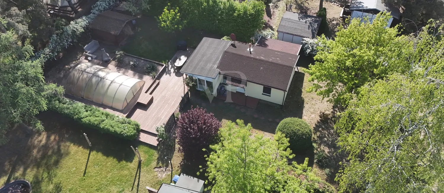 Drohnenfoto mit Teilungsentwurf