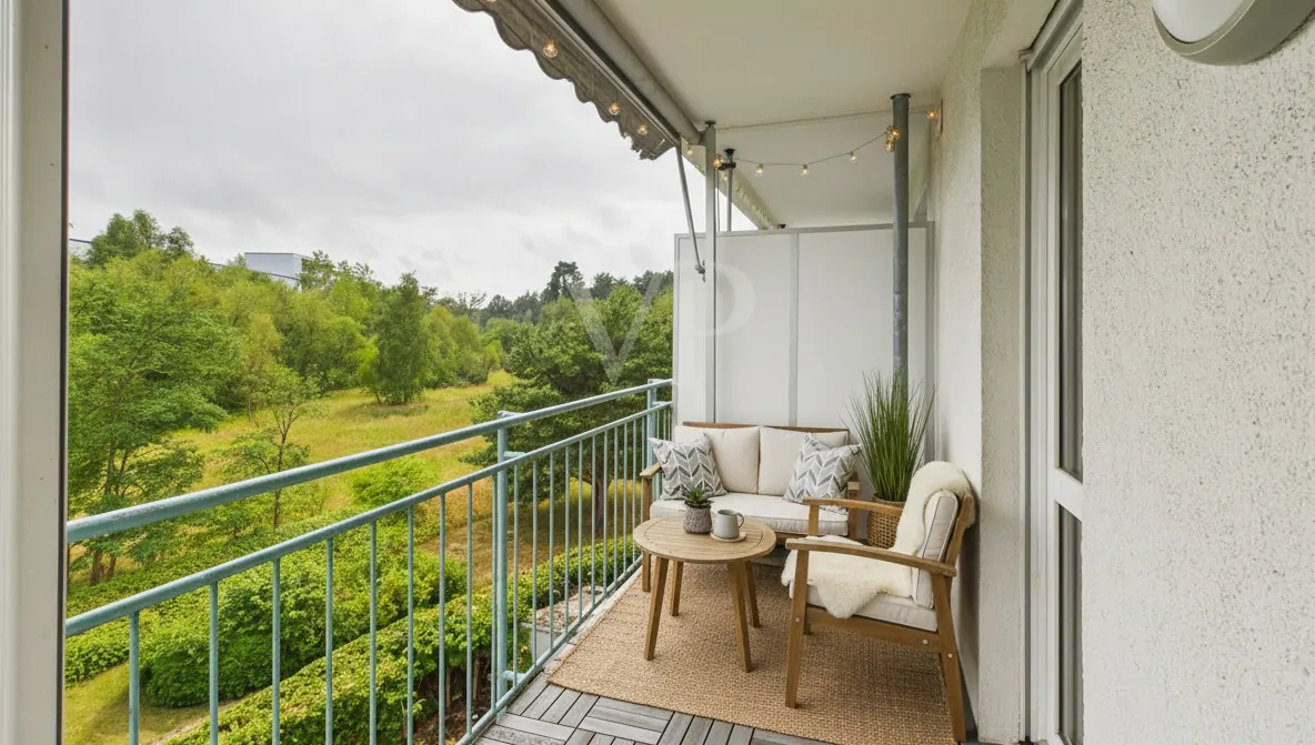 Überdachter Balkon - Einrichtungs-Beispiel