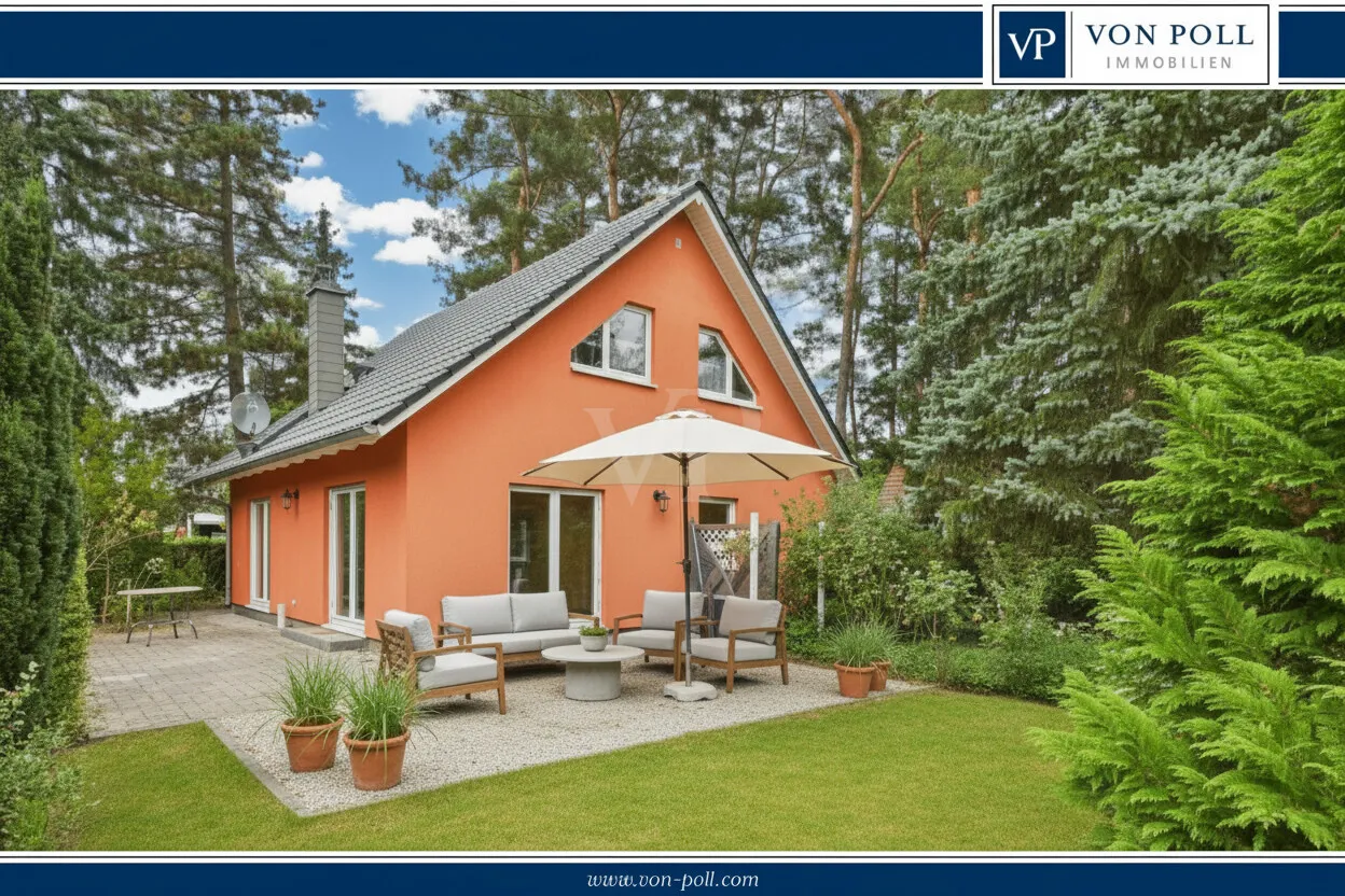 Südansicht Haus und Terrasse