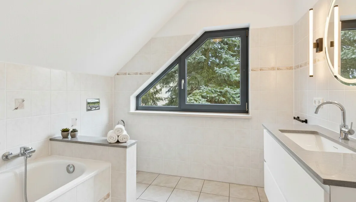 Masterbad mit Wanne (KI-generiert)