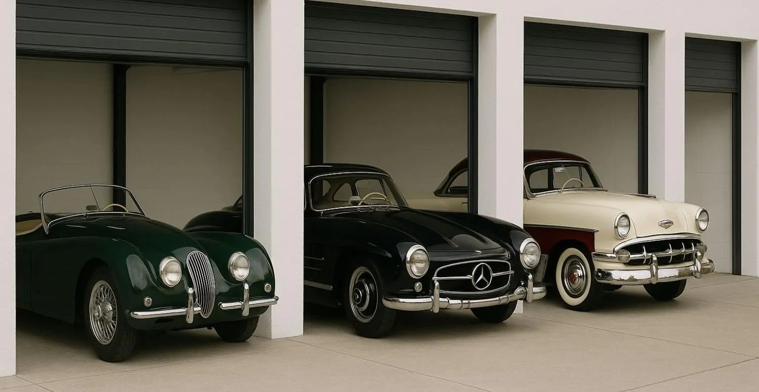 Oldtimer-Garagen - Musterfoto