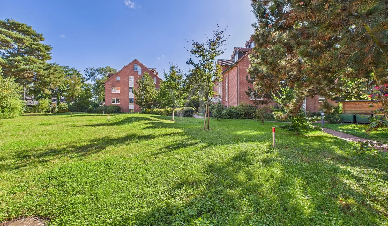 Blick in den Innenhof der Wohnanlage