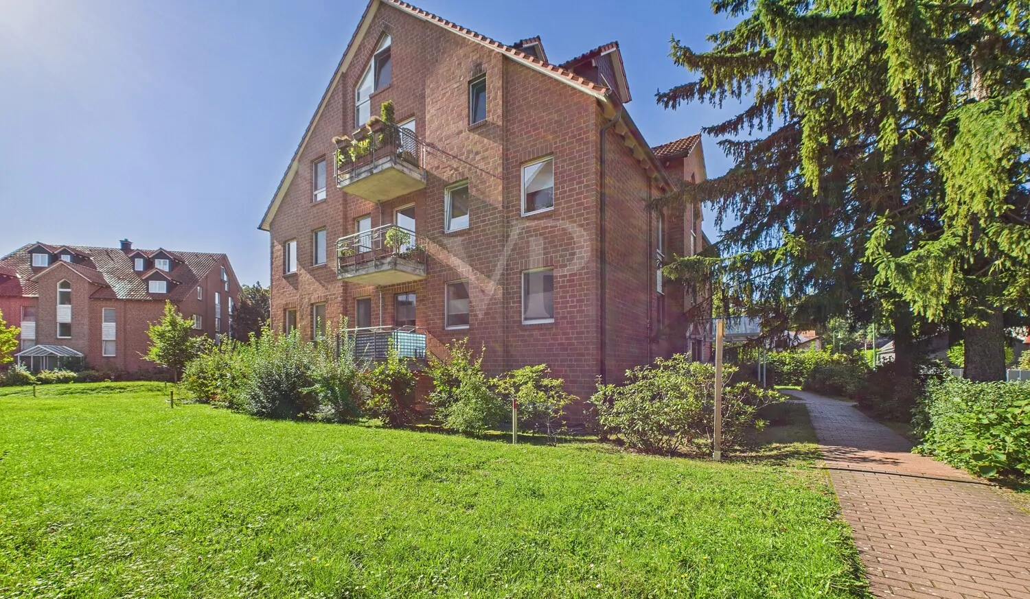 Seitenansicht des Wohnhauses