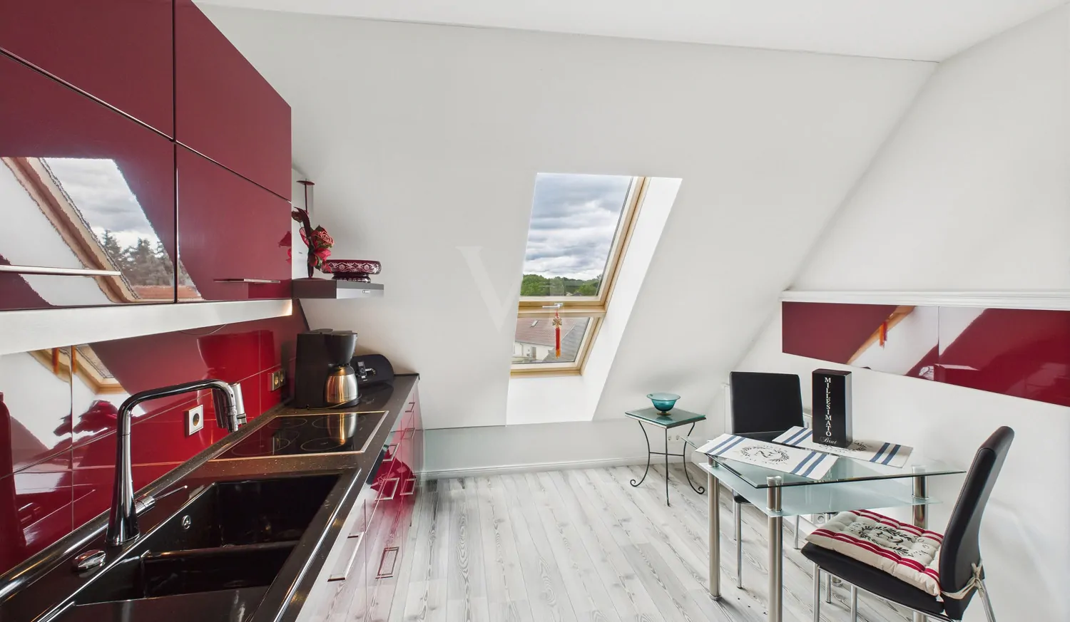 Einbauküche im Dachgeschoss