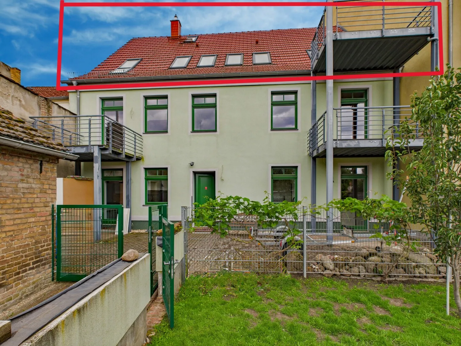 Gartenansicht Hinterhof