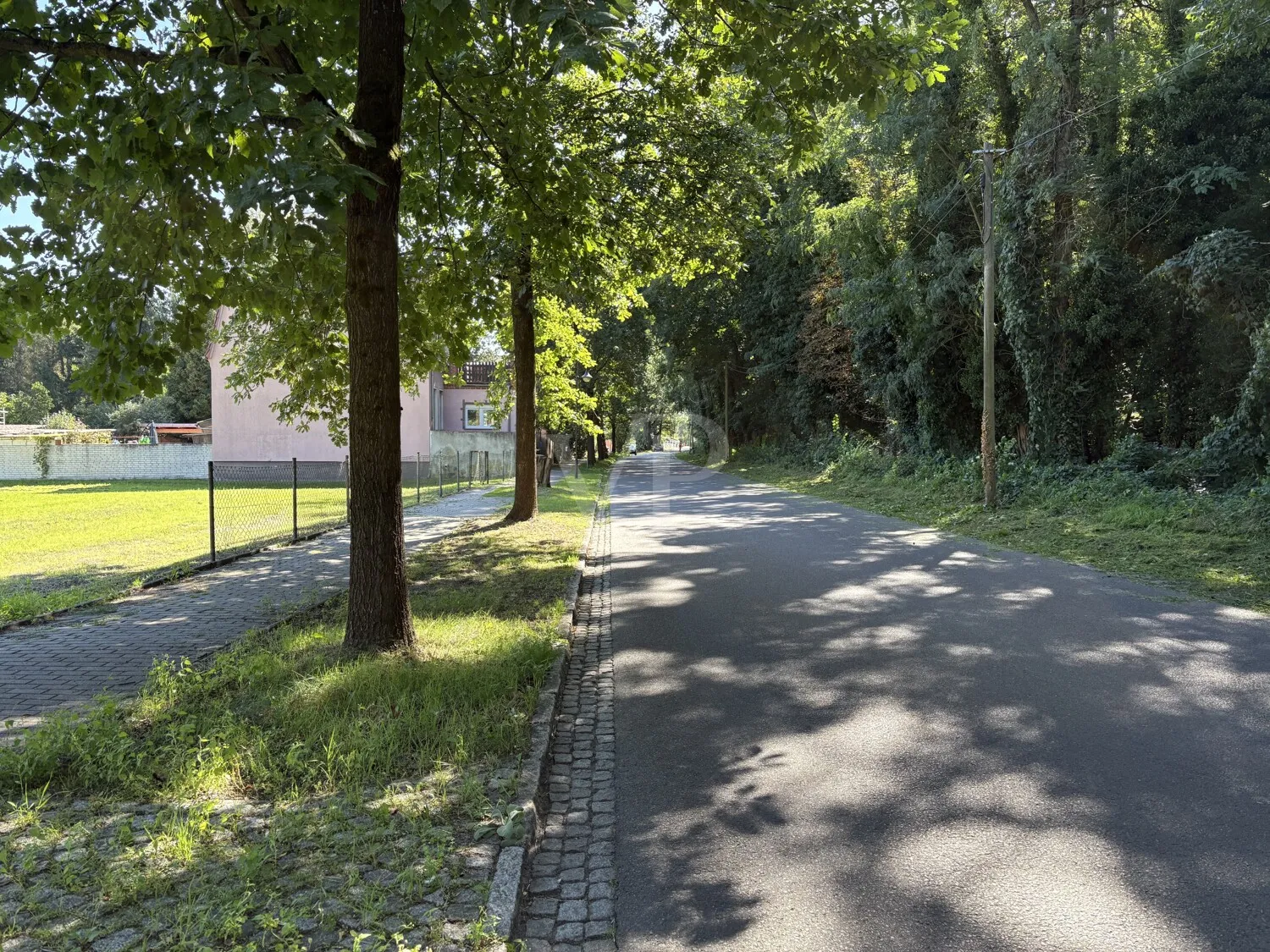 Befestigte Anliegerstraße