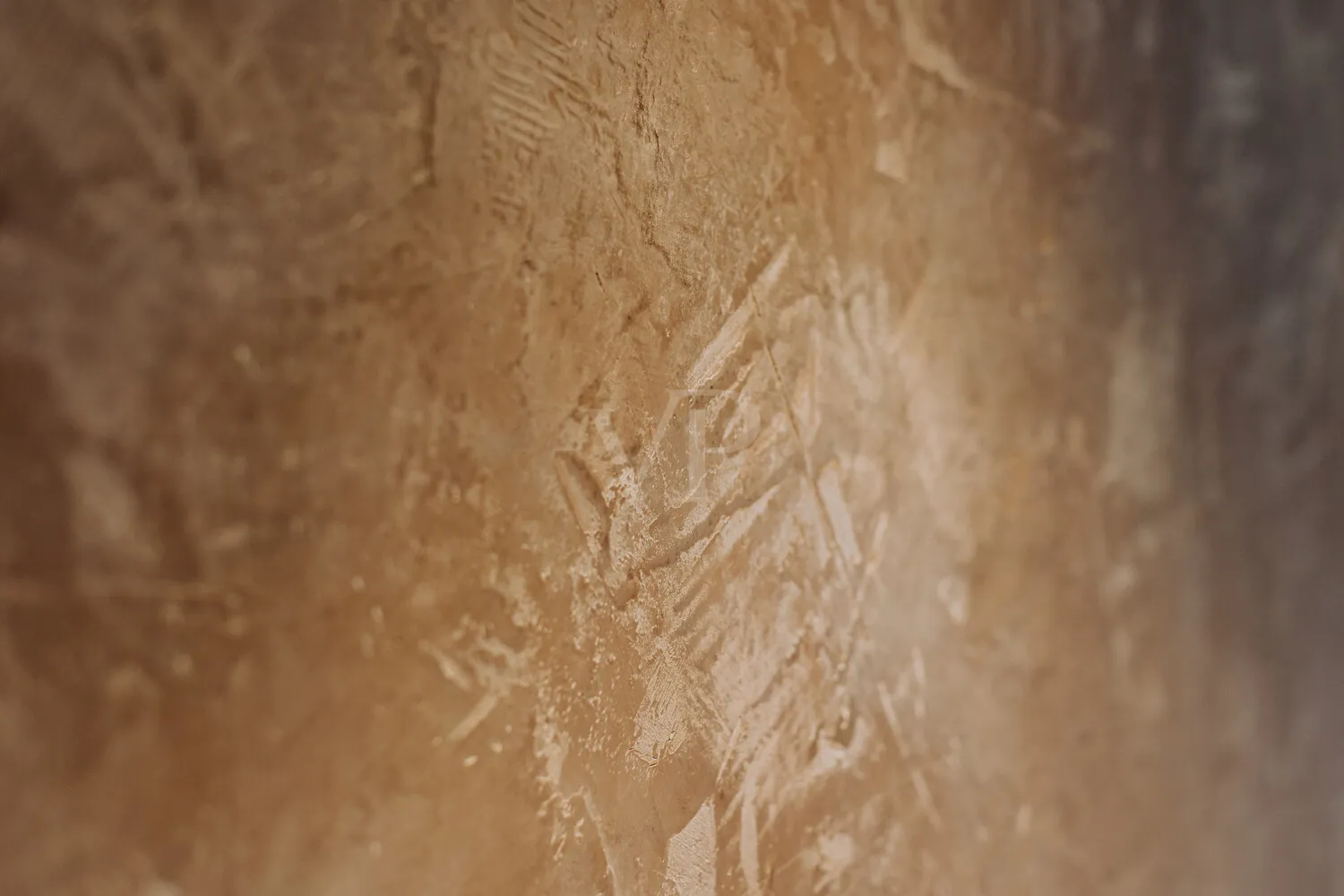 Detailaufnahme von Strukturputzwand