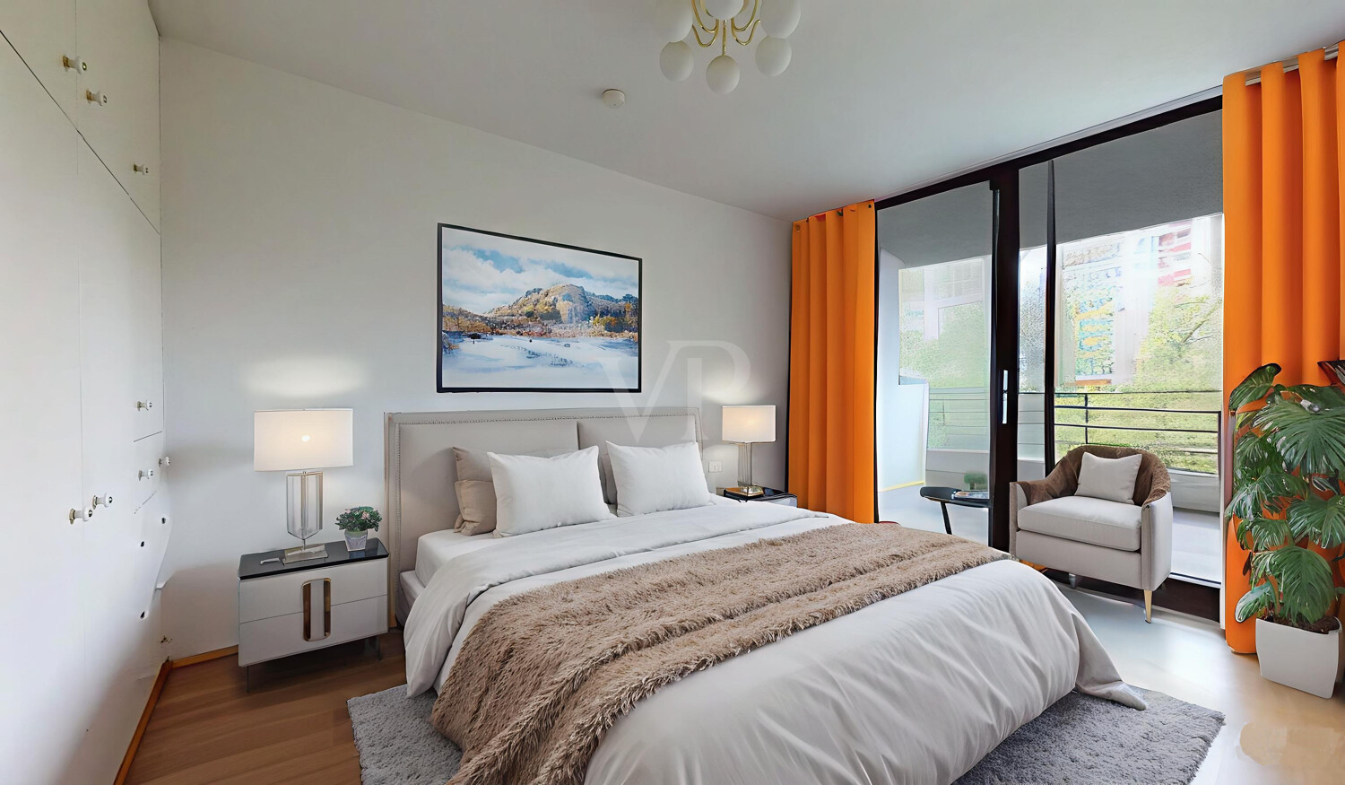 Wohnbeispiel Schlafzimmer mit KI eingerichtet