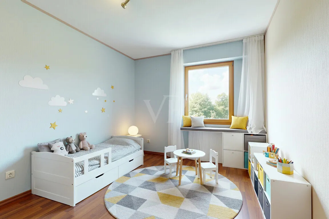 Wohnbeispiel Kinderzimmer OG - mit KI eingerichtet