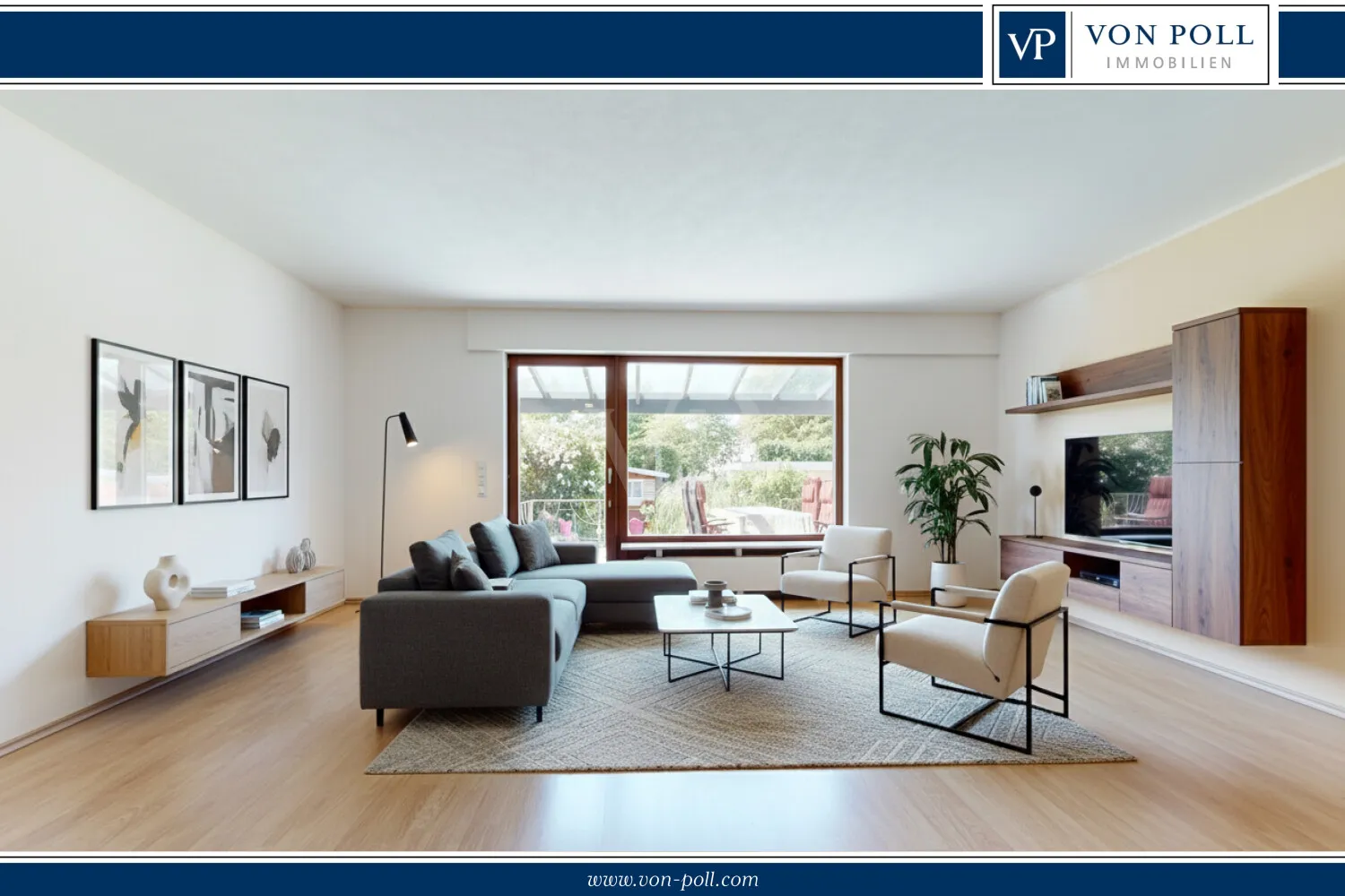 Wohnbeispiel Wohnbereich - mit KI eingerichtet