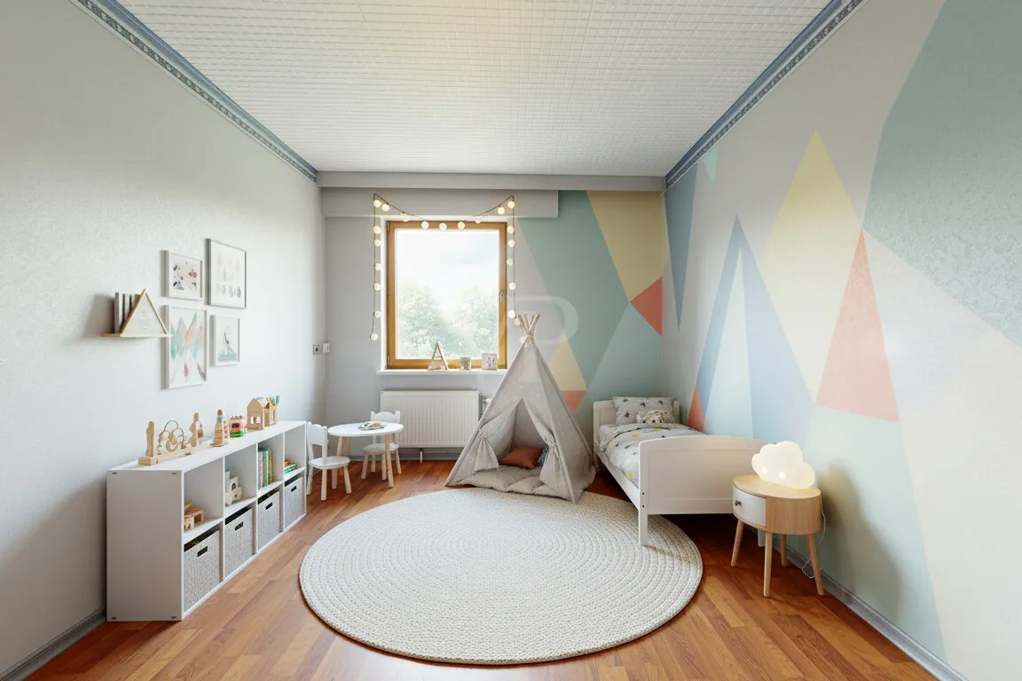 Wohnbeispiel Kinderzimmer OG - mit KI eingerichtet